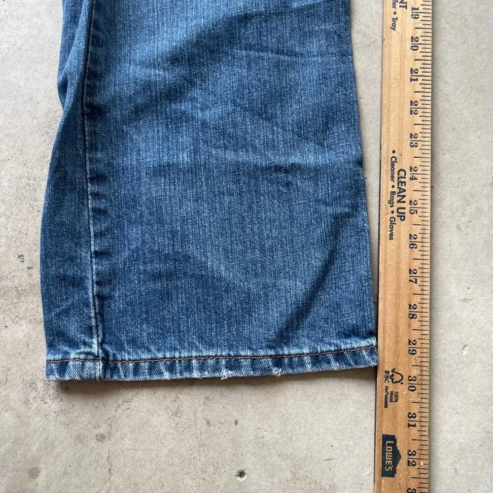 Levis 569 Loose Straight Leg Jeans Mens 37x30 Blue Medium Wash Denim Baggy Fit